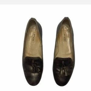 Paul Green Munchen Olive/Brown Metallic Tassel Loafer Size 6